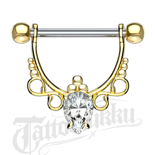 Nännikoru – Pear CZ Filigree Drop
